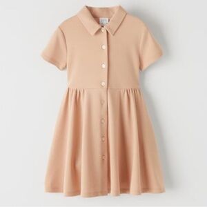 Zara peach polo shirt dress